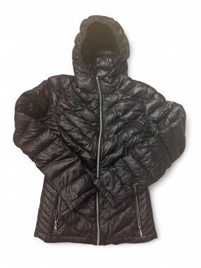 Calvin Klein Black Quilted Hooded Puffer Jacket